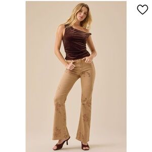 Altar'd State Floral Flare Pants Size 26 Women’s